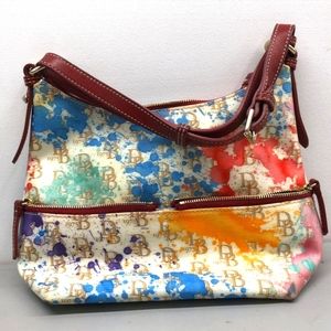Used ✨️RARE✨️ Dooney & Bourke Signature Splash Paint Hobo Bag 🎨